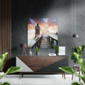 Lighthouse Brushed Aluminium Dibond Wall Art
