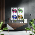 Lips  Brushed Aluminium Dibond Wall Art