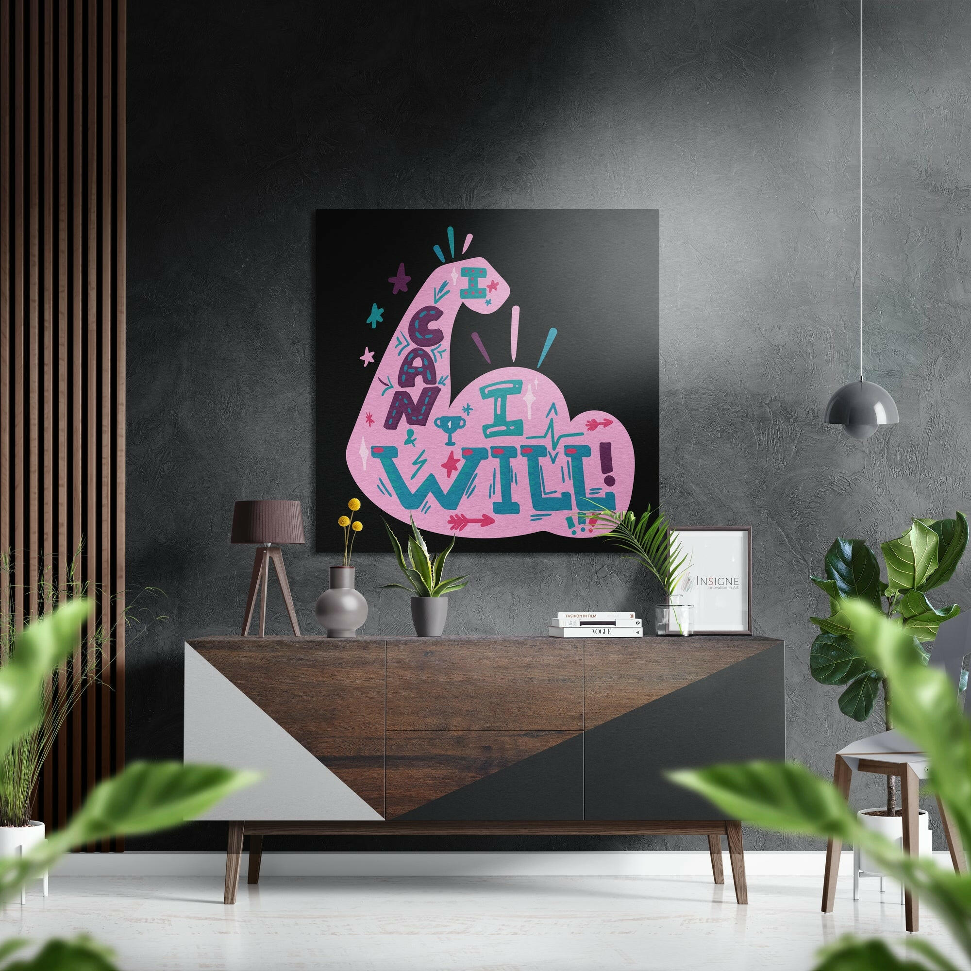 I Can, I Will Brushed Aluminium Dibond Wall Art