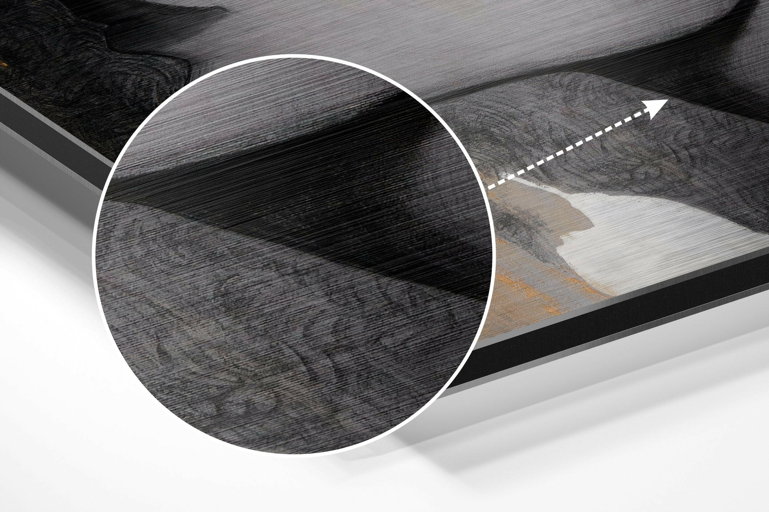 Woman Brushed Aluminium Dibond Wall Art