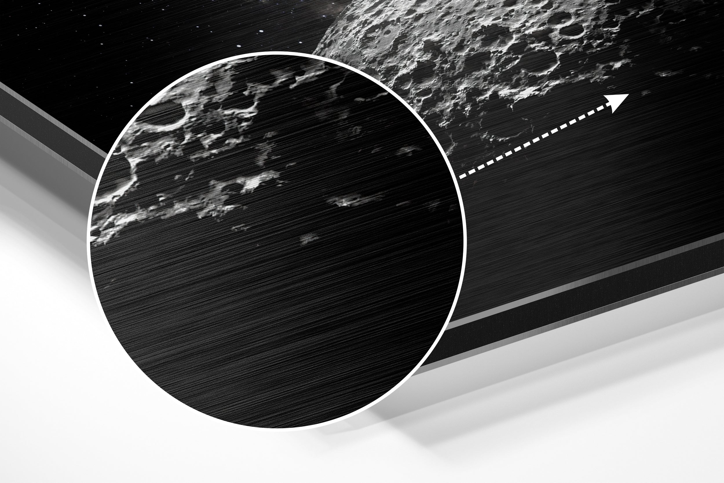 Moon Brushed Aluminium Dibond Wall Art