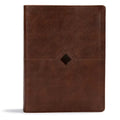 CSB Day-By-Day Chronological Bible, Brown Leathertouch: Black Letter, 365 Days, One Year, Ribbon Marker, Sewn Binding, Easy-To-Read Bible Serif Type - Imitation Leather