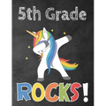 5th Grade Rocks!: Funny Back To School notebook, Gift For Girls and Boys,109 College Ruled Line Paper, Cute School Notebook, School Composition Notebo - Paperback