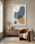 Abstract Shapes Glass Wall Art