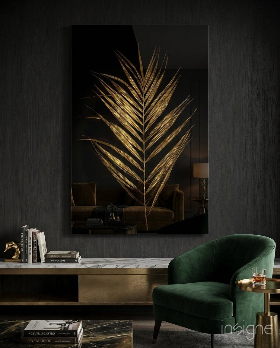 Feather Glass Wall Art