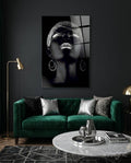 Silver Woman Glass Wall Art