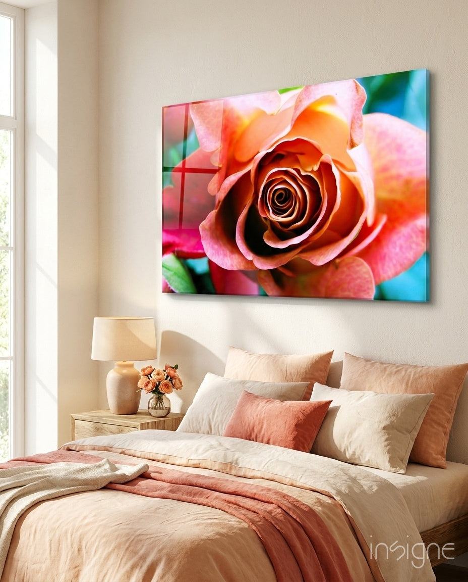 Rose Glass Wall Art