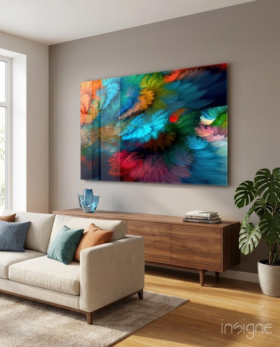 Dance of Colors Glass Wall Art