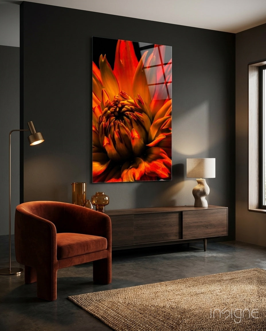 Flower Glass Wall Art