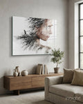 Woman Bird Glass Wall Art