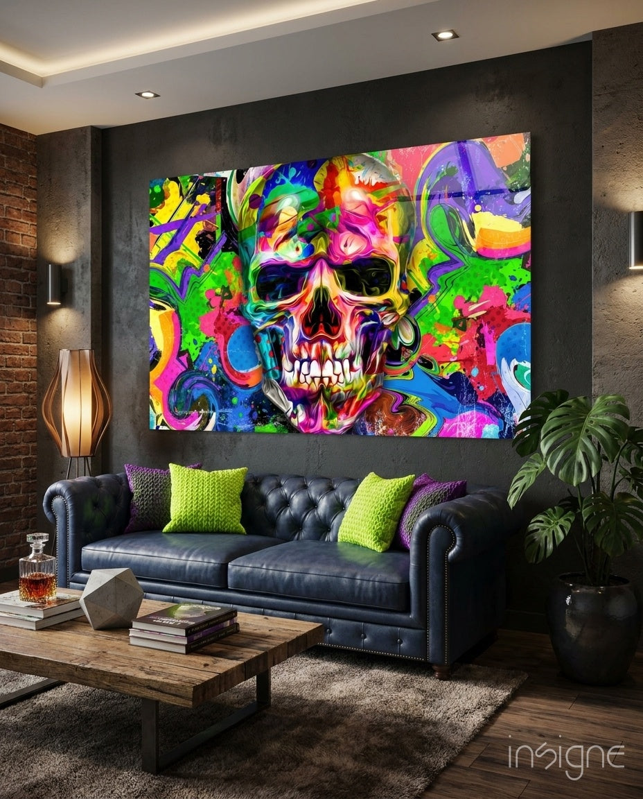Skull Glass Wall Art