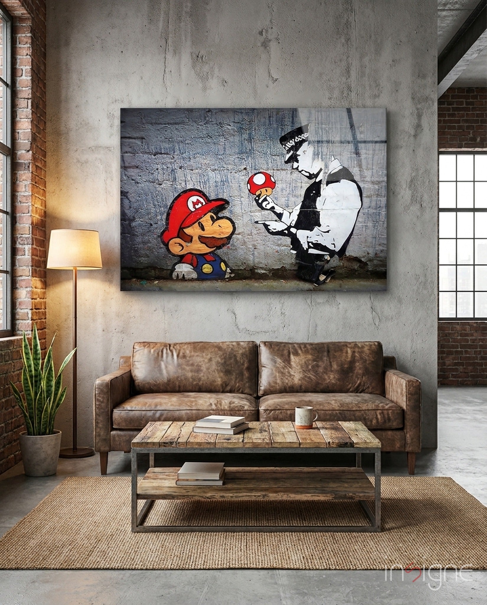Super Mario Glass Art