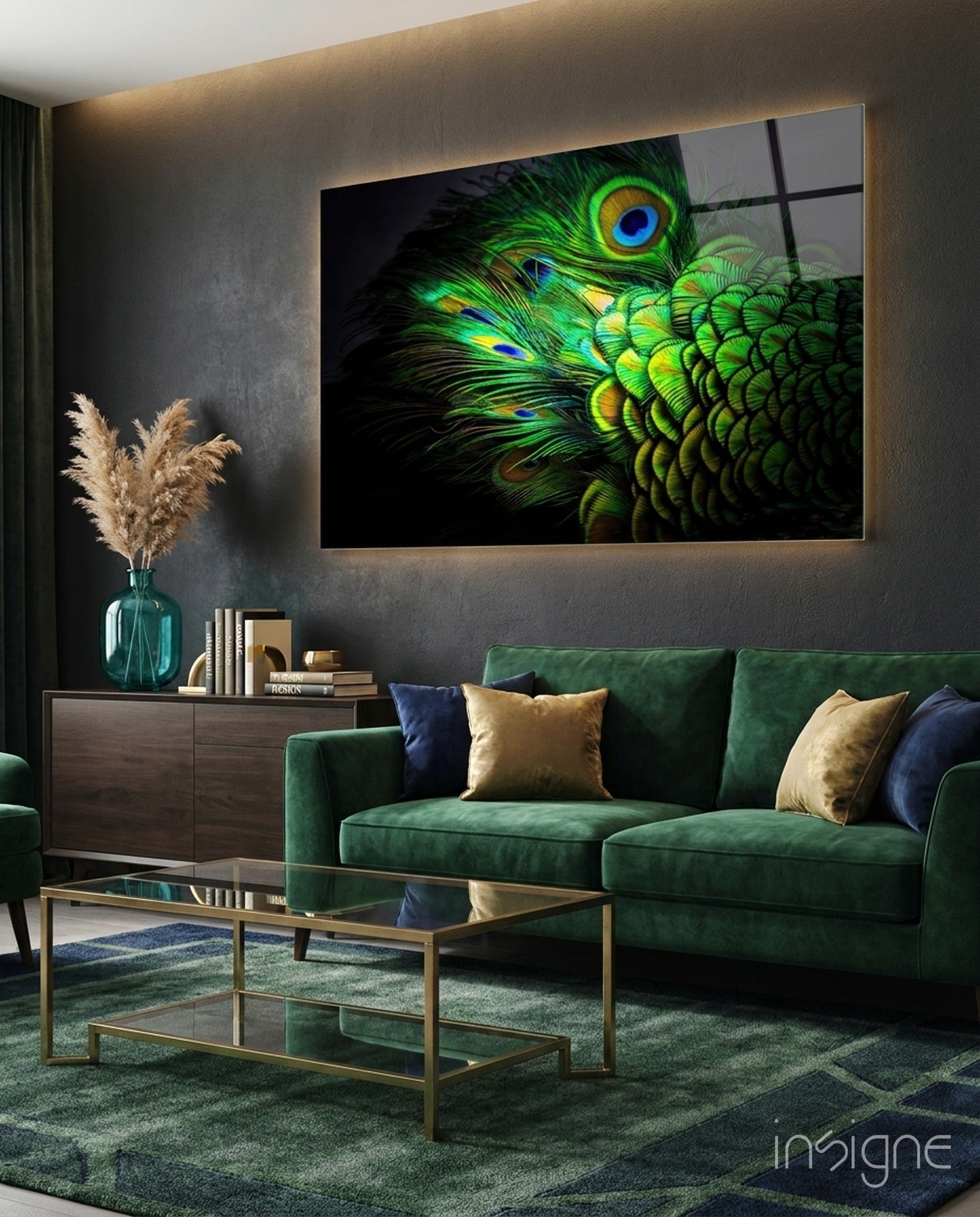 Peacock Glass Art