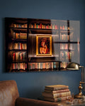 Bookshelf Glass Art