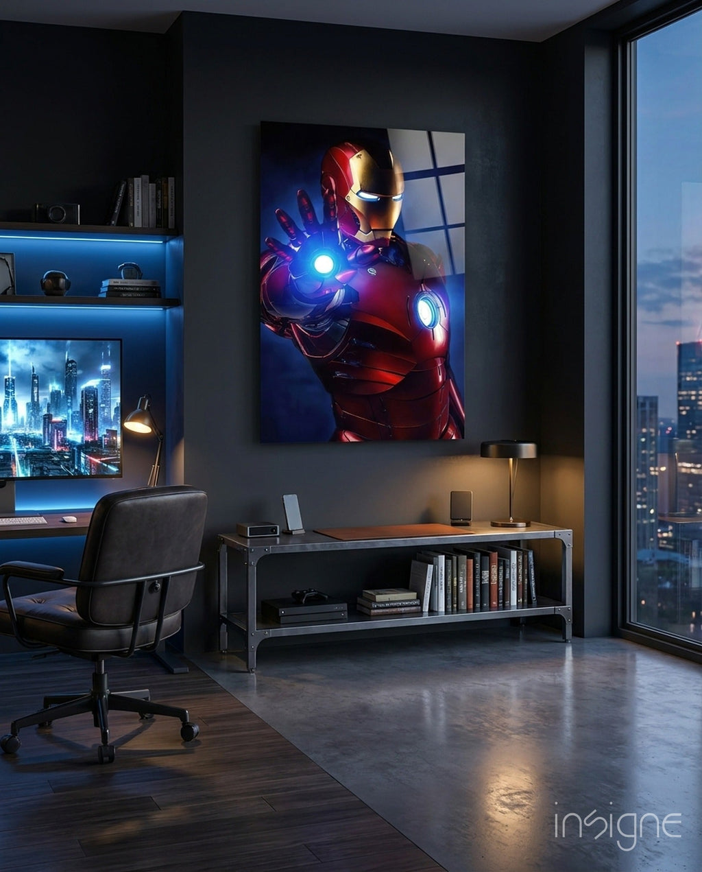 Iron Man Glass Art