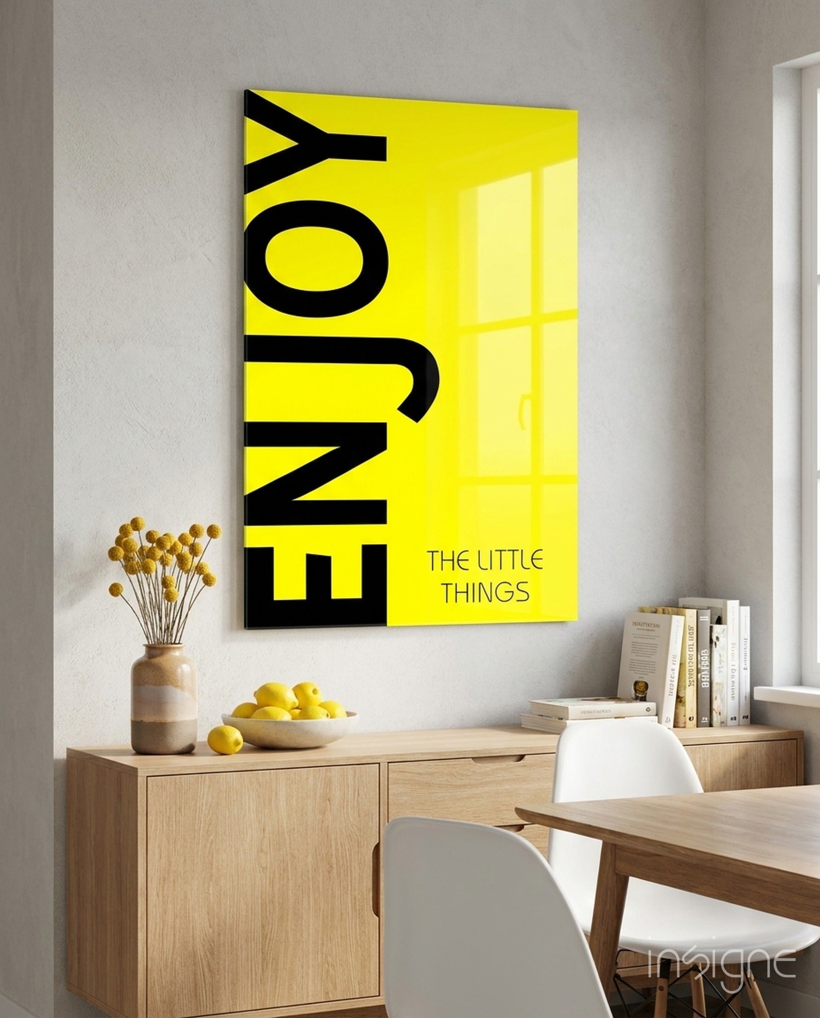 Enjoy The Little Things Glass Wall Art