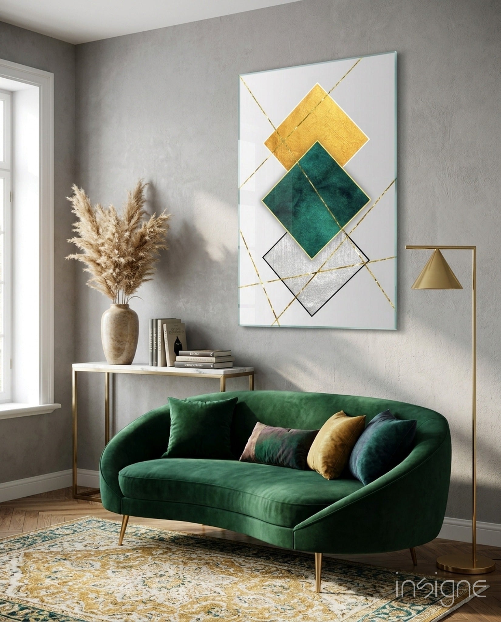 Squares Glass Wall Art