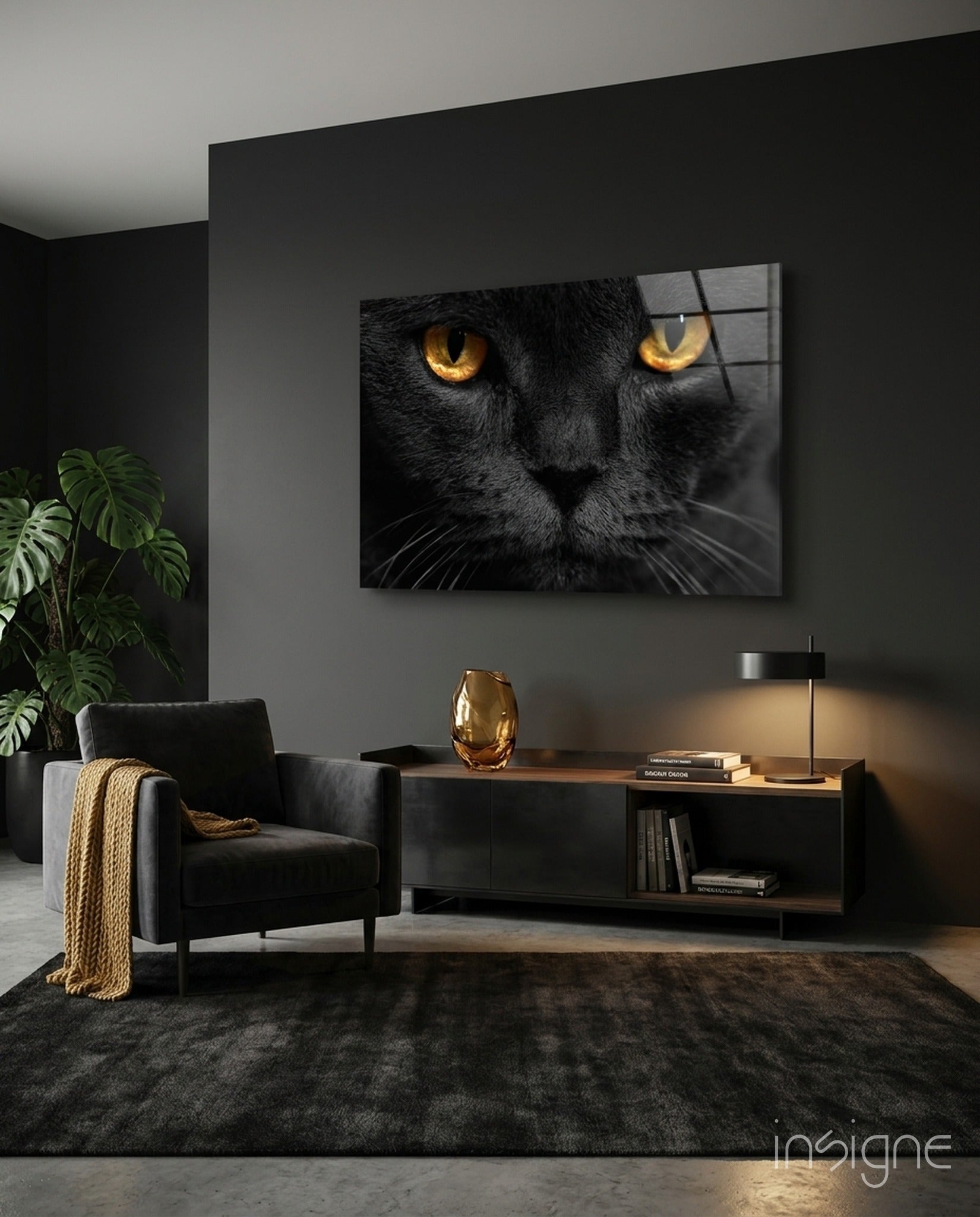 Cat Glass Wall Art