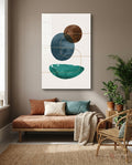 Dance of Earth Colors Glass Wall Art