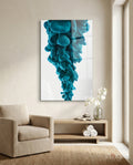 Blue Layers Glass Wall Art