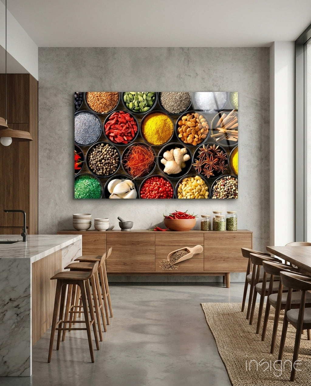 Spices Glass Wall Art