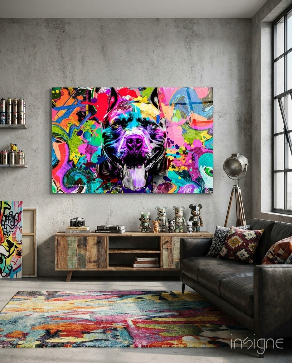 Pitbull Glass Wall Art