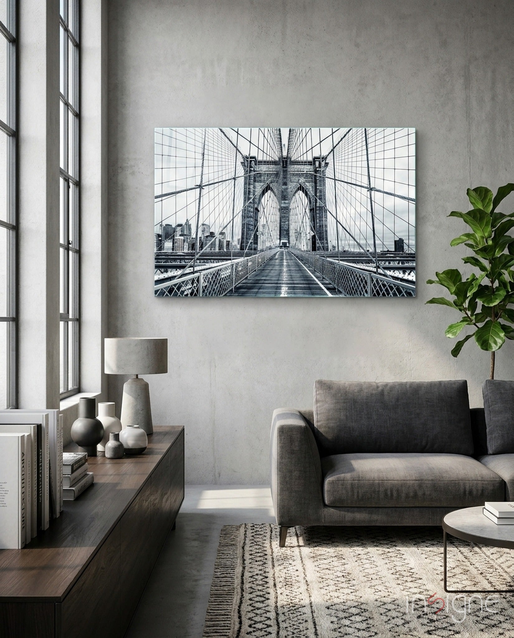 Brooklyn Bridge Glass Wall Art