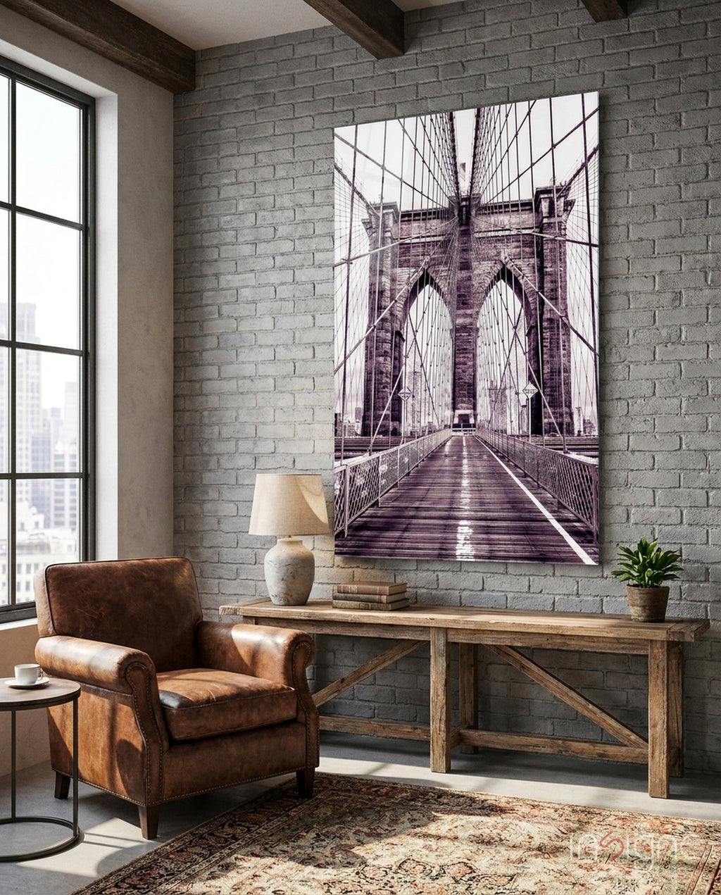 Brooklyn Bridge Glass Wall Art