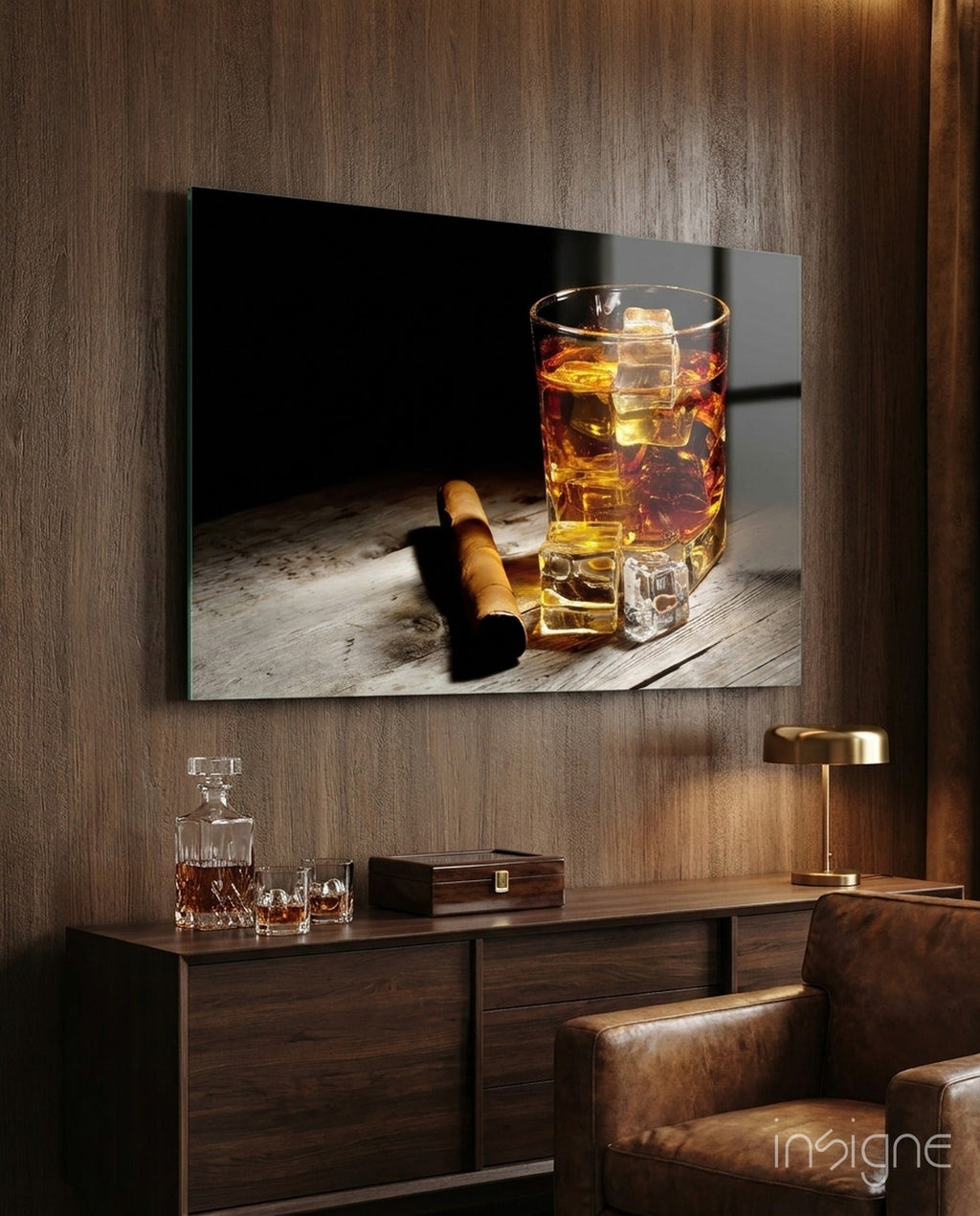 Whiskey Glass Wall Art