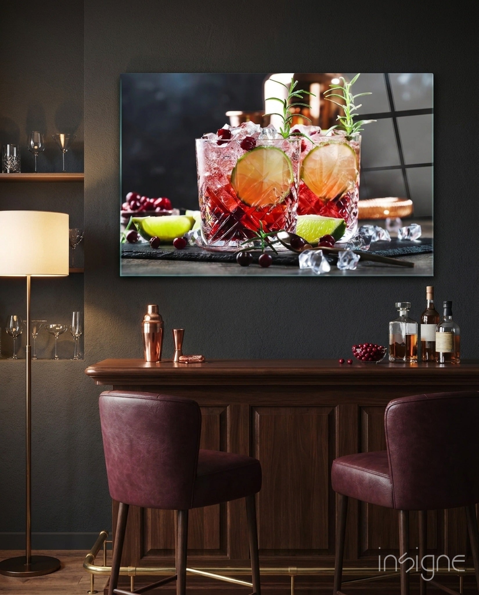 Whiskey Glass Wall Art