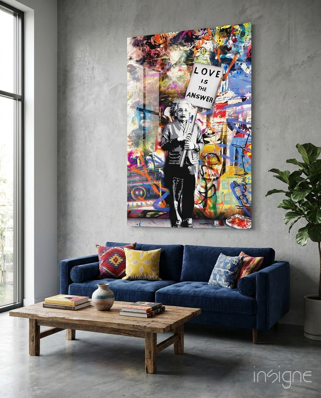 Banksy, Love is the Answer Glass Wall Art