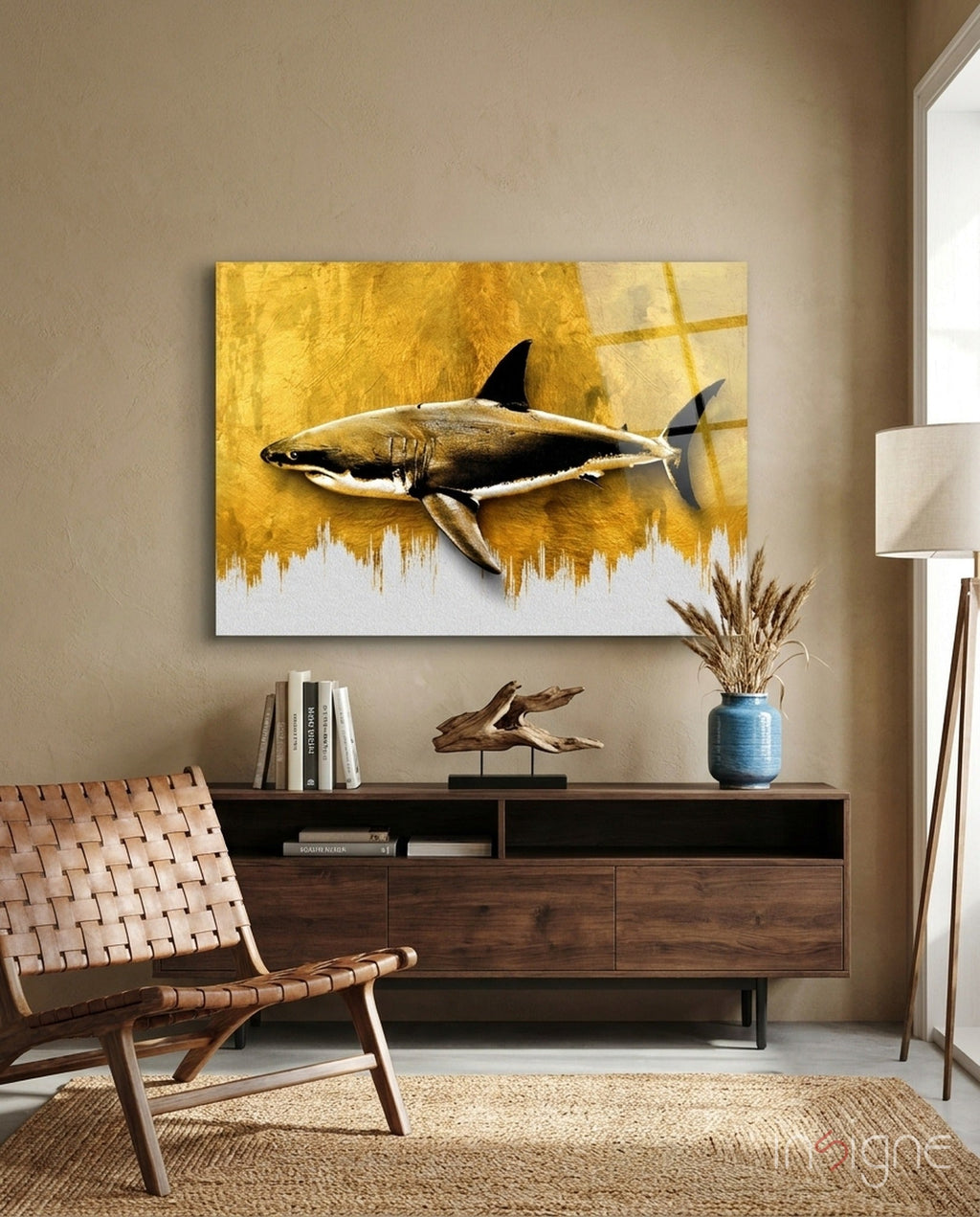 Shark Glass Wall Art