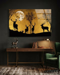 Deers Glass Wall Art