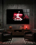 Michael Jordan Glass Wall Art