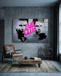 Fight Club Poster Glass Wall Art