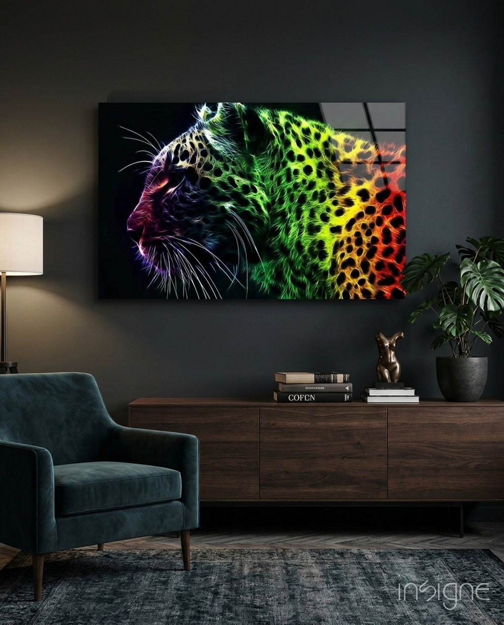 Leopard Glass Wall Art