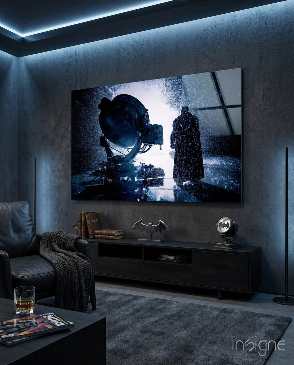 Batman Call Glass Wall Art