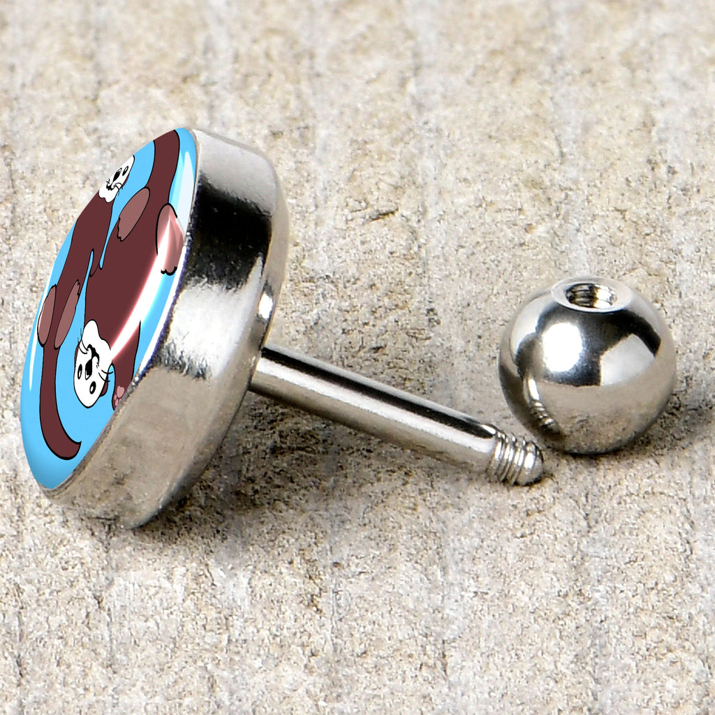 16G 1/4 Oh My Otters Animal Tragus Cartilage Earring by Onyx O