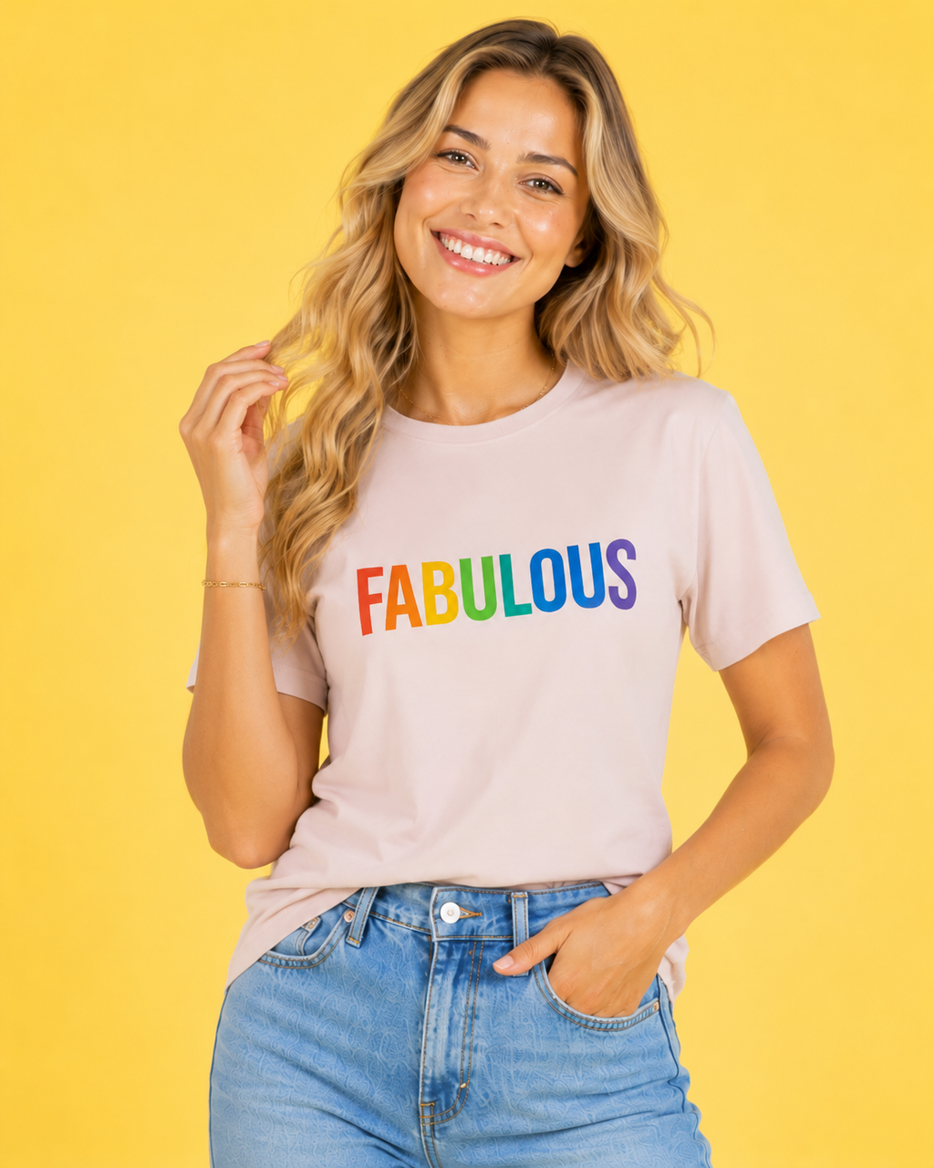 FABULOUS Rainbow Statement T-Shirt