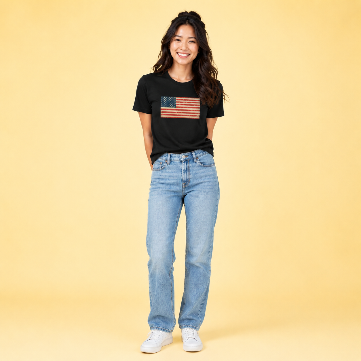 American Flag Organic Cotton  T Shirt