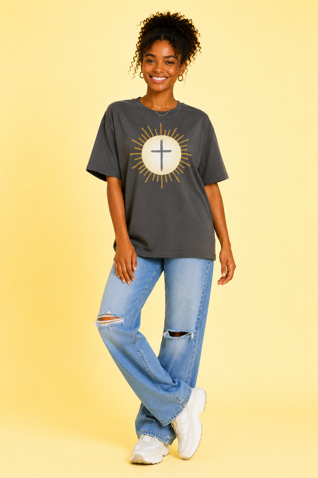 Centered In Light Garment Dyed Heavyweight T-Shirt
