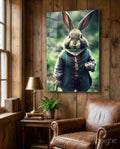 The Rabbit Glass Wall Art || Designer Collection