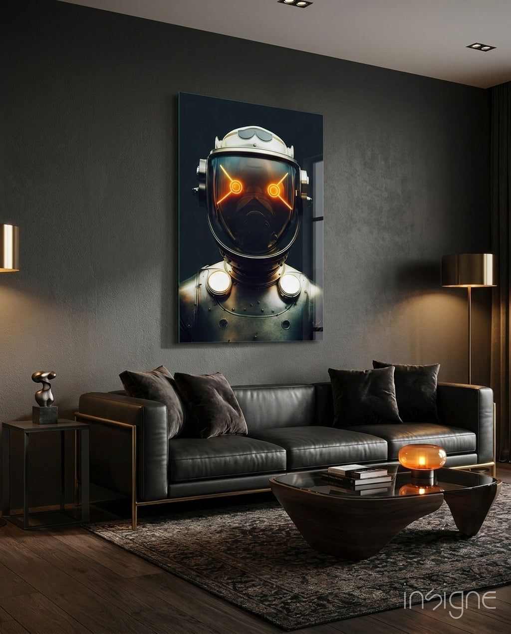 Robotic View Glass Wall Art  || Designer Collection
