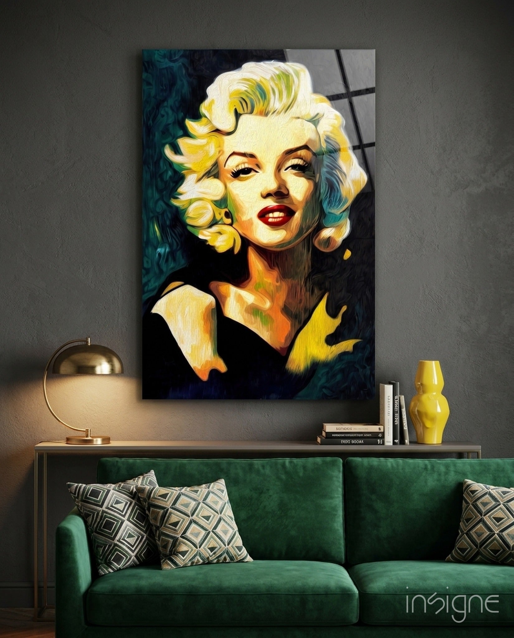 Marilyn Monroe Glass Wall Art  || Designer Collection