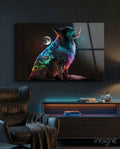 Space Dog Glass Wall Art  || Designer Collection