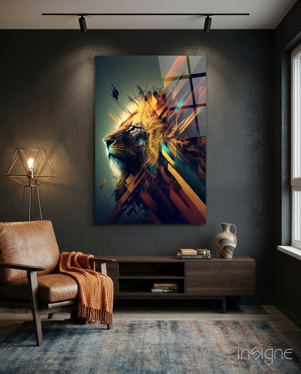 Lion King Glass Wall Art  || Designer Collection