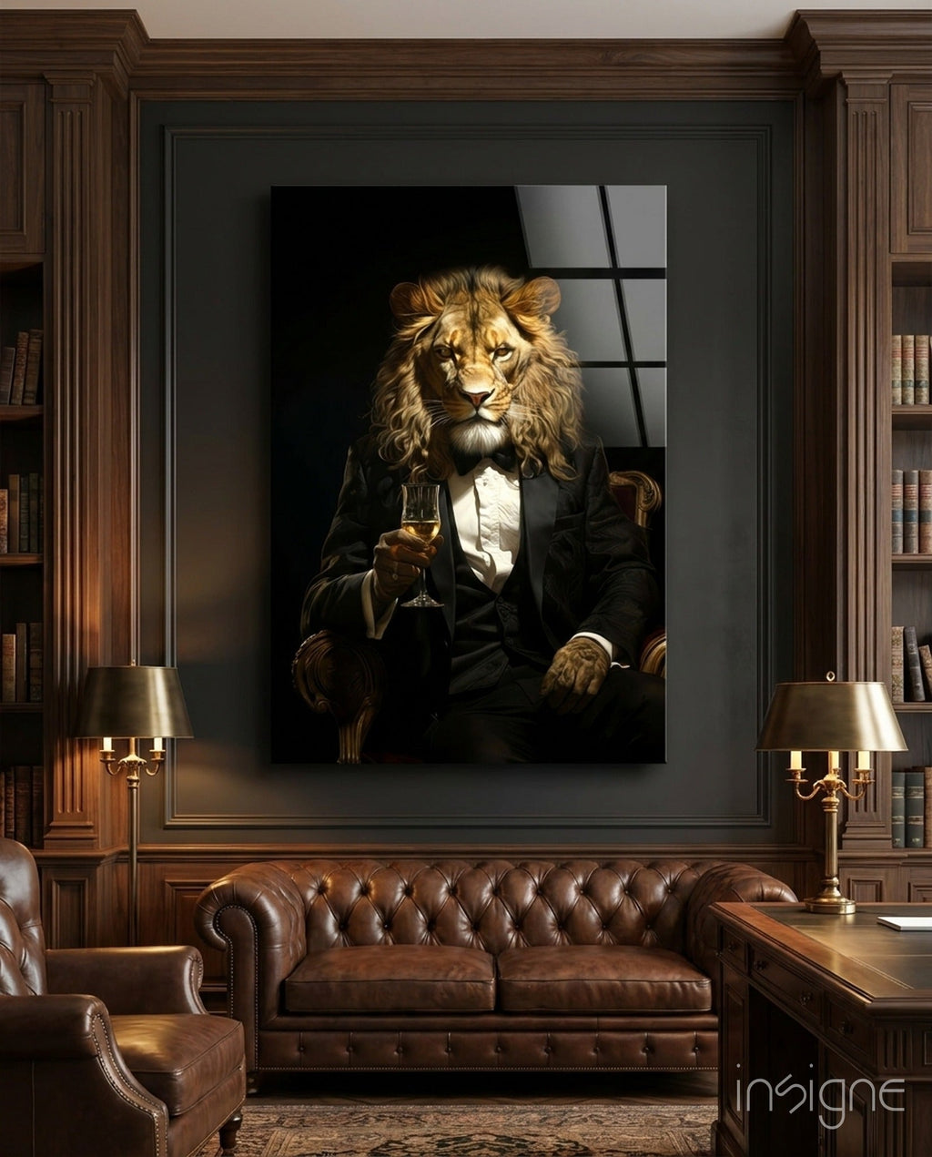 Gentleman Glass Wall Art|| Designer's Collection