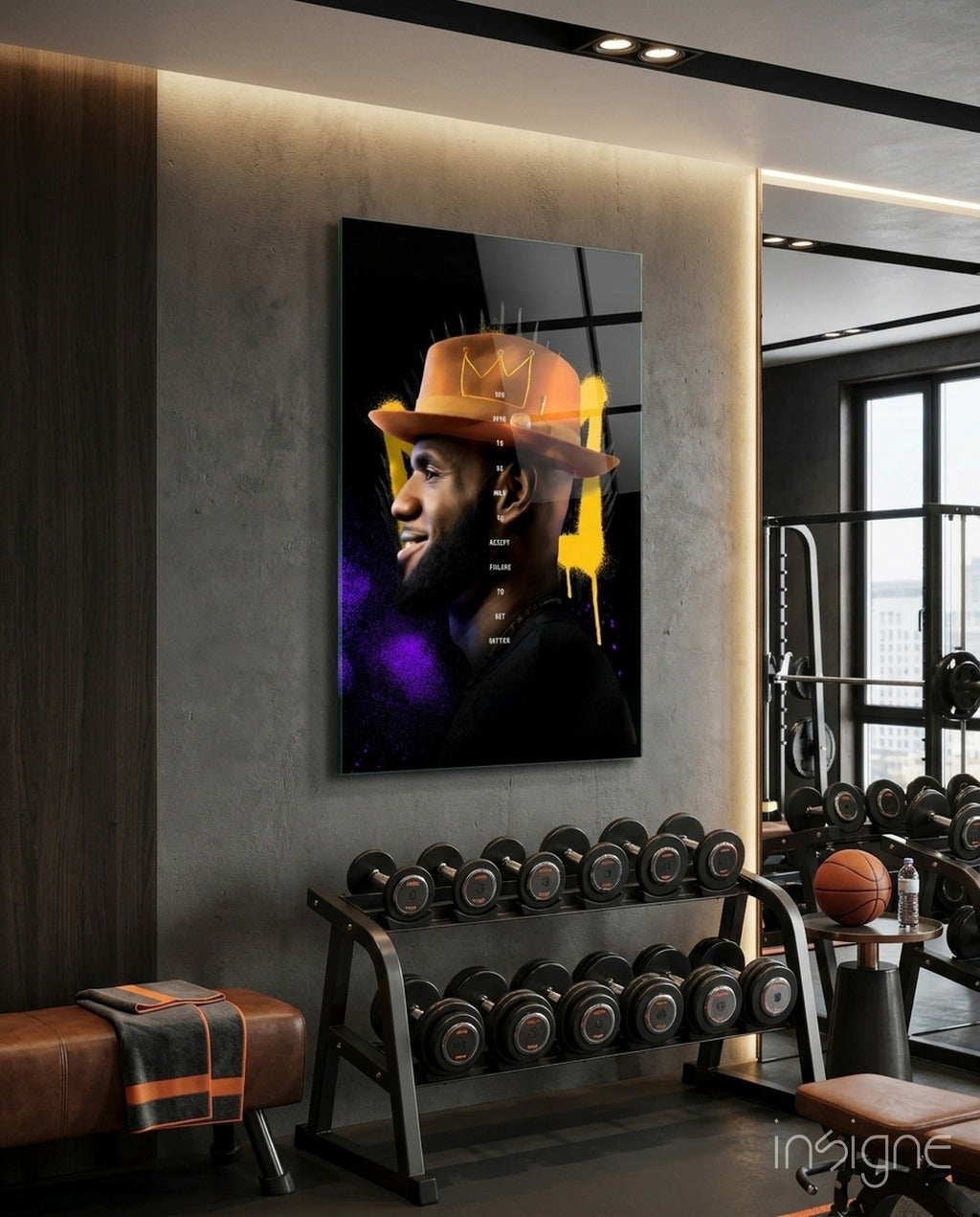 King James Glass Wall Art || Designer Collection