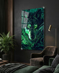 Wolf Glass Wall Art || Designer Collection