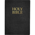 Kjver Holy Bible, Large Print, Black Genuine Leather, Thumb Index - Leather